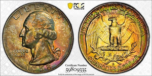 1958-D U.S. 25 Cents Quarter PCGS MS67 Lot#G656 Silver! Beautiful Toning!