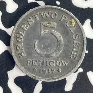 1917 Poland Russian Occupation 5 Fenigow Lot#T8823