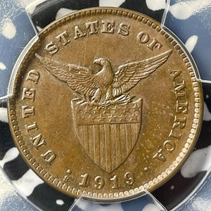 1919-S US Philippines 1 Centavo PCGS MS63BN Lot#G8338 Choice UNC!