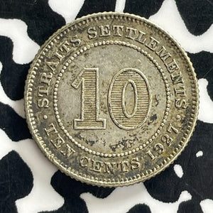 1927 Straits Settlements 10 Cents Lot#C1295 Silver!