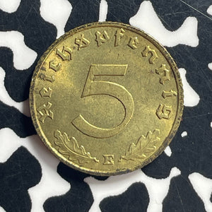 1938-E Germany 5 Pfennig Lot#T6753 High Grade! Beautiful!