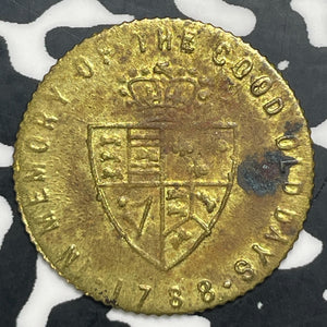 1788 Great Britain 1/2 Guinea Gaming Token Lot#C0414