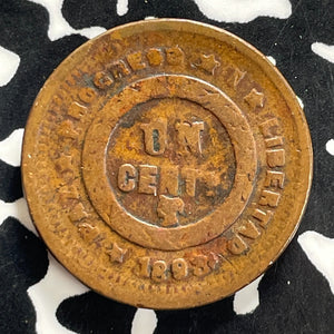 1893 Honduras 1 Centavo Lot#JM0199 Very Scarce!
