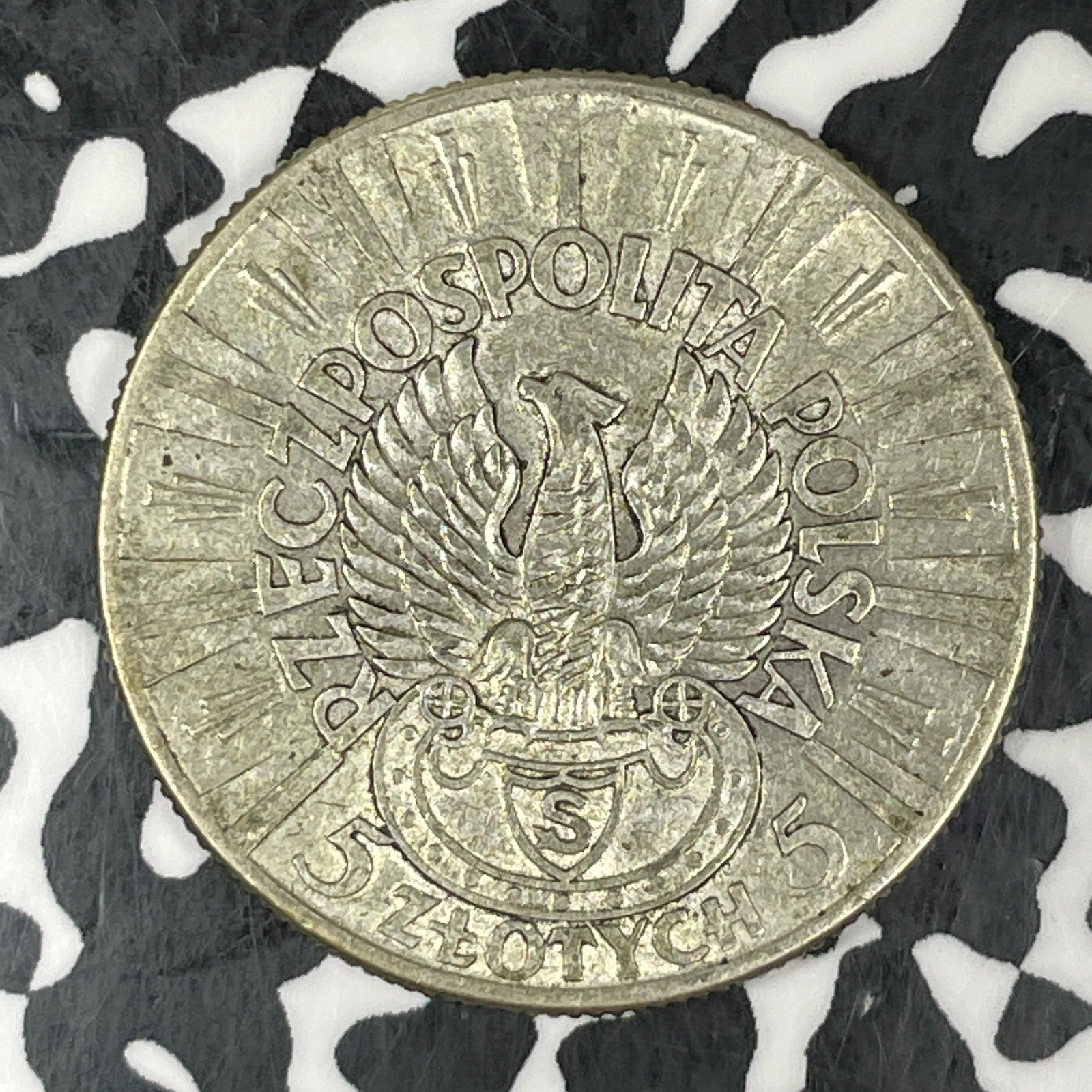 1934 Poland Rifle Corps 5 Zlotych Lot#JM0498 Silver! Y#25