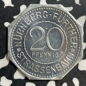 (1921) Germany Nurnberg 20 Pfennig Notgeld Lot#E7354 High Grade! Beautiful!