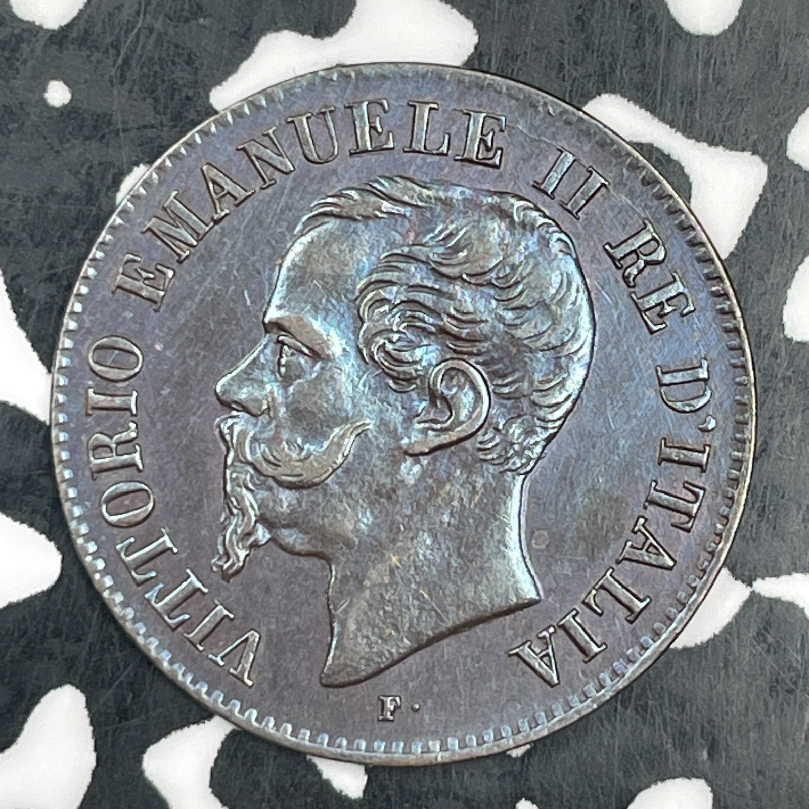 1861-M Italy 2 Centesimi Lot#F9009 Nice!