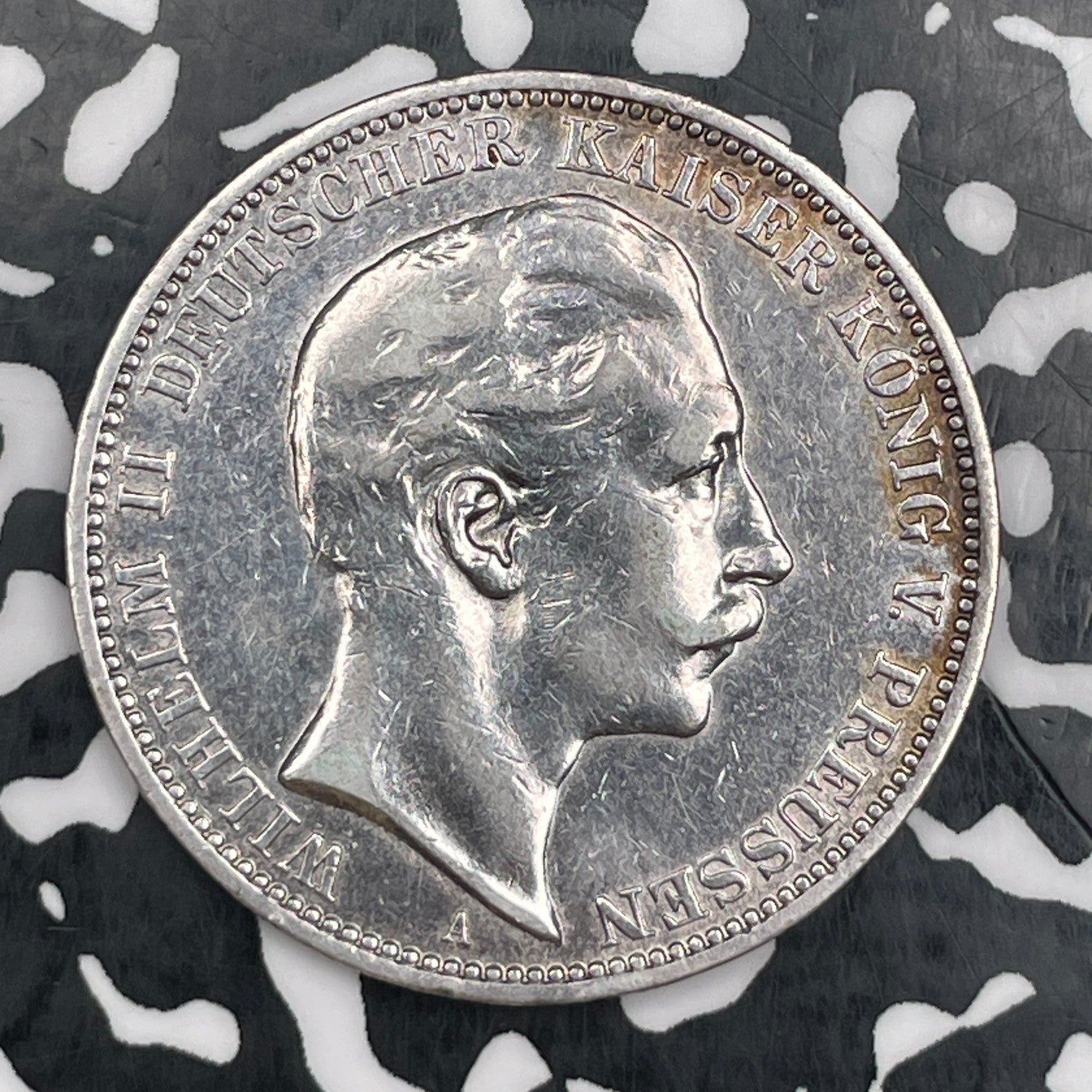 1910-A Germany Prussia 3 Mark Lot#N1877 Silver!