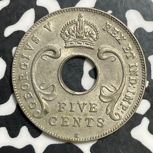 1914-K East Africa & Uganda 5 Cents Lot#T2994 Nice!