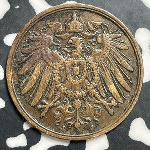 1904-J Germany 2 Pfennig Lot#E9047 Better Date