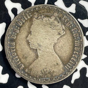 1853 Great Britain 1 Gothic Florin Lot#T7022 Silver!