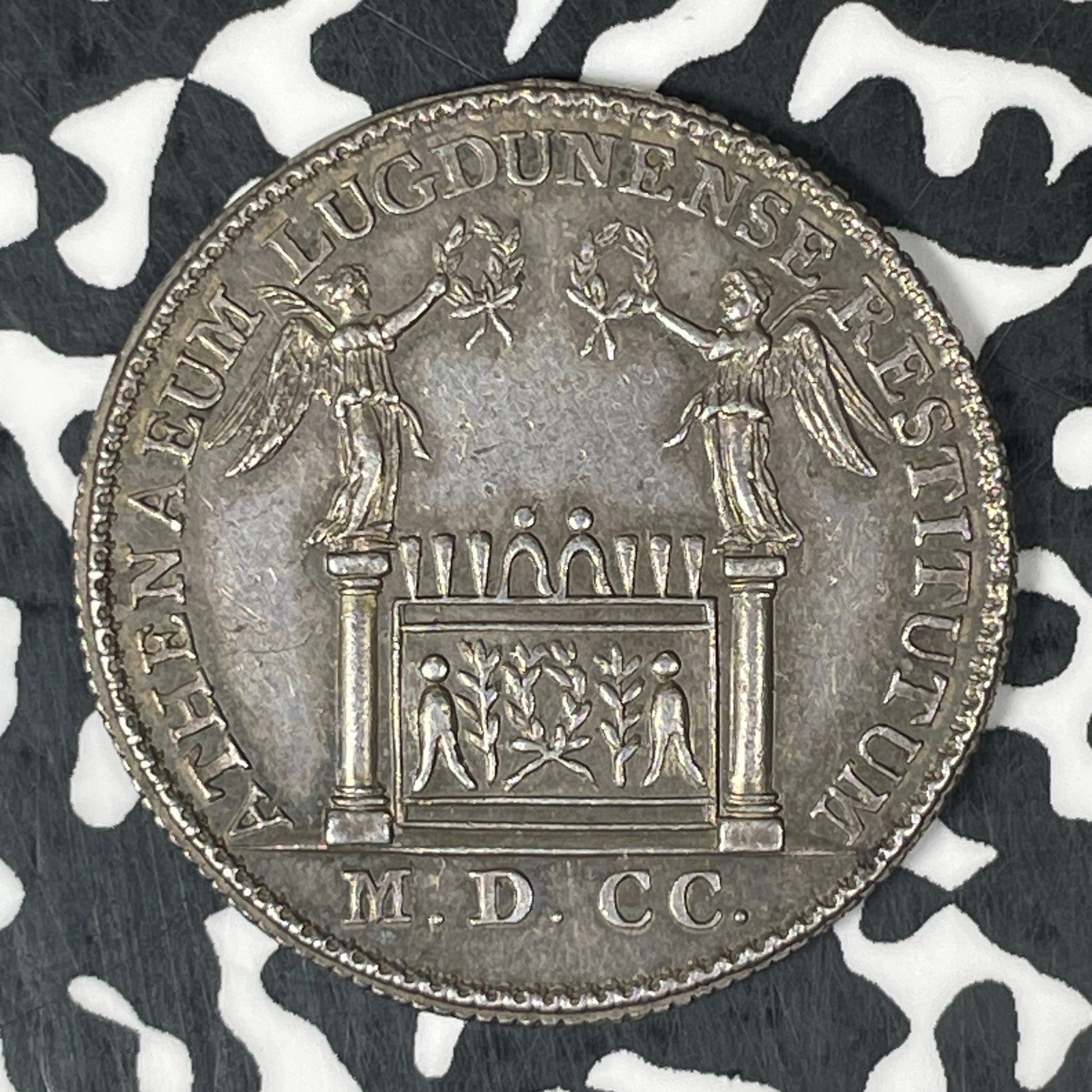 1700 France Academy Of Sciences Jeton Lot#JM0527 Silver! 32mm