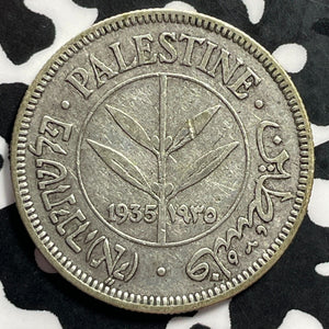 1935 Palestine 50 Mils Lot#E9228 Silver!