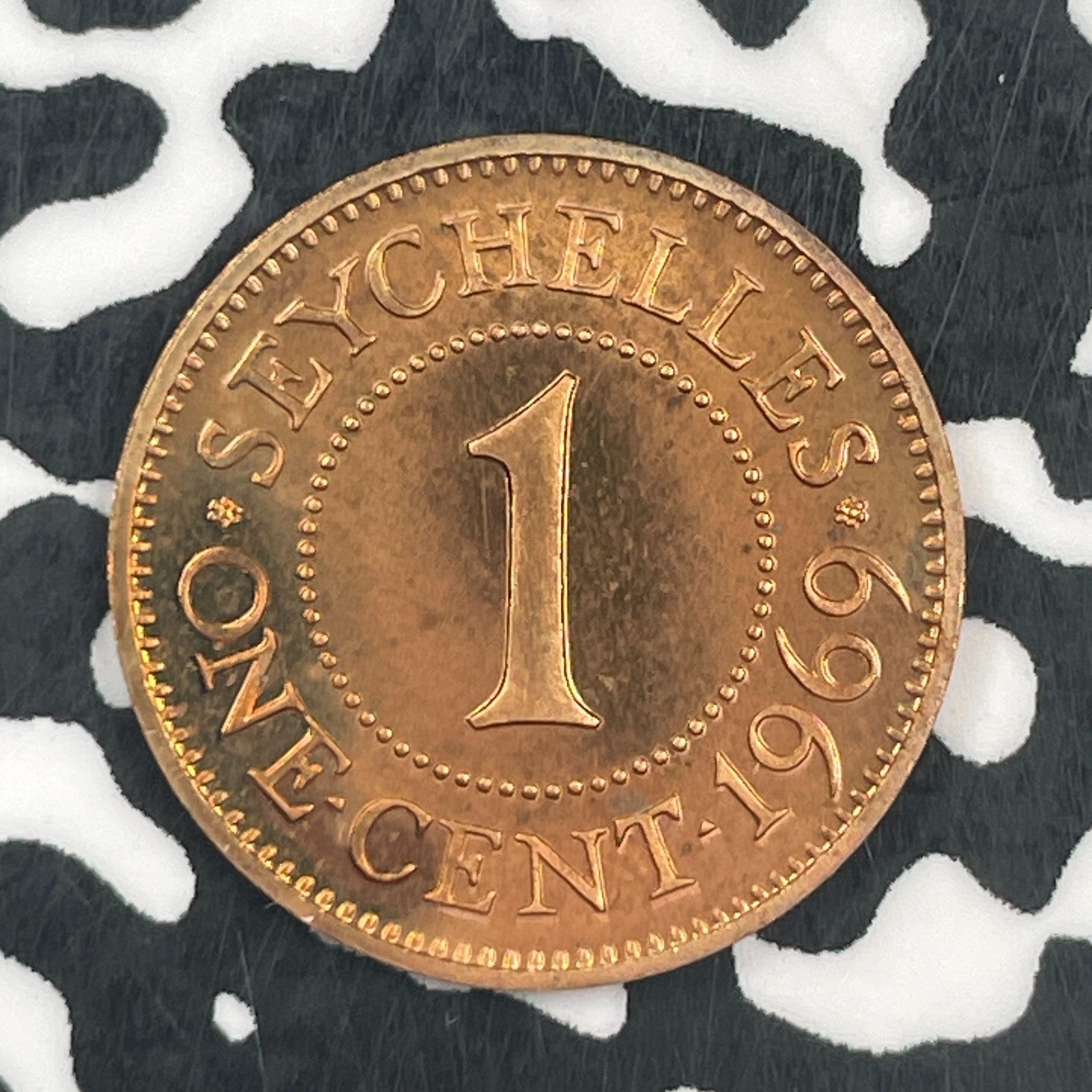 1969 Seychelles 1 Cent Lot#F7820 Proof!