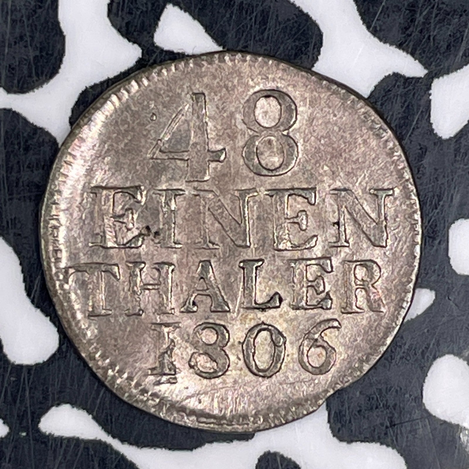 1806-H Germany Saxony 1/48 Thaler Lot#JM0661 Silver! High Grade! Beautiful!