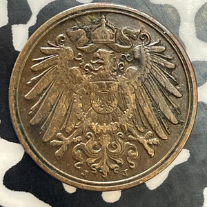 1903-J Germany 1 Pfennig Lot#T3476 Key Date!