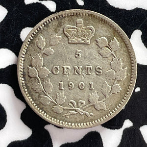 1901 Canada 5 Cents Lot#T7403 Silver!