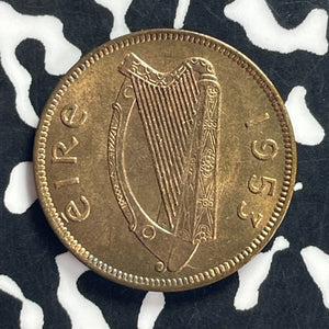 1953 Ireland Farthing Lot#T9215 High Grade! Beautiful!