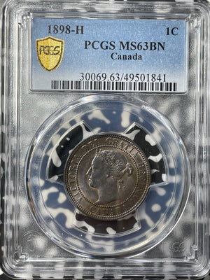 1898-H Canada Large Cent PCGS MS63BN Lot#G8025 Choice UNC!