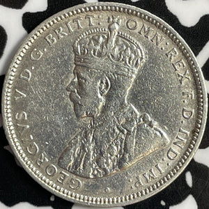 1922 Australia 1 Shilling Lot#D9746 Silver! Better Date, Old Cleaning