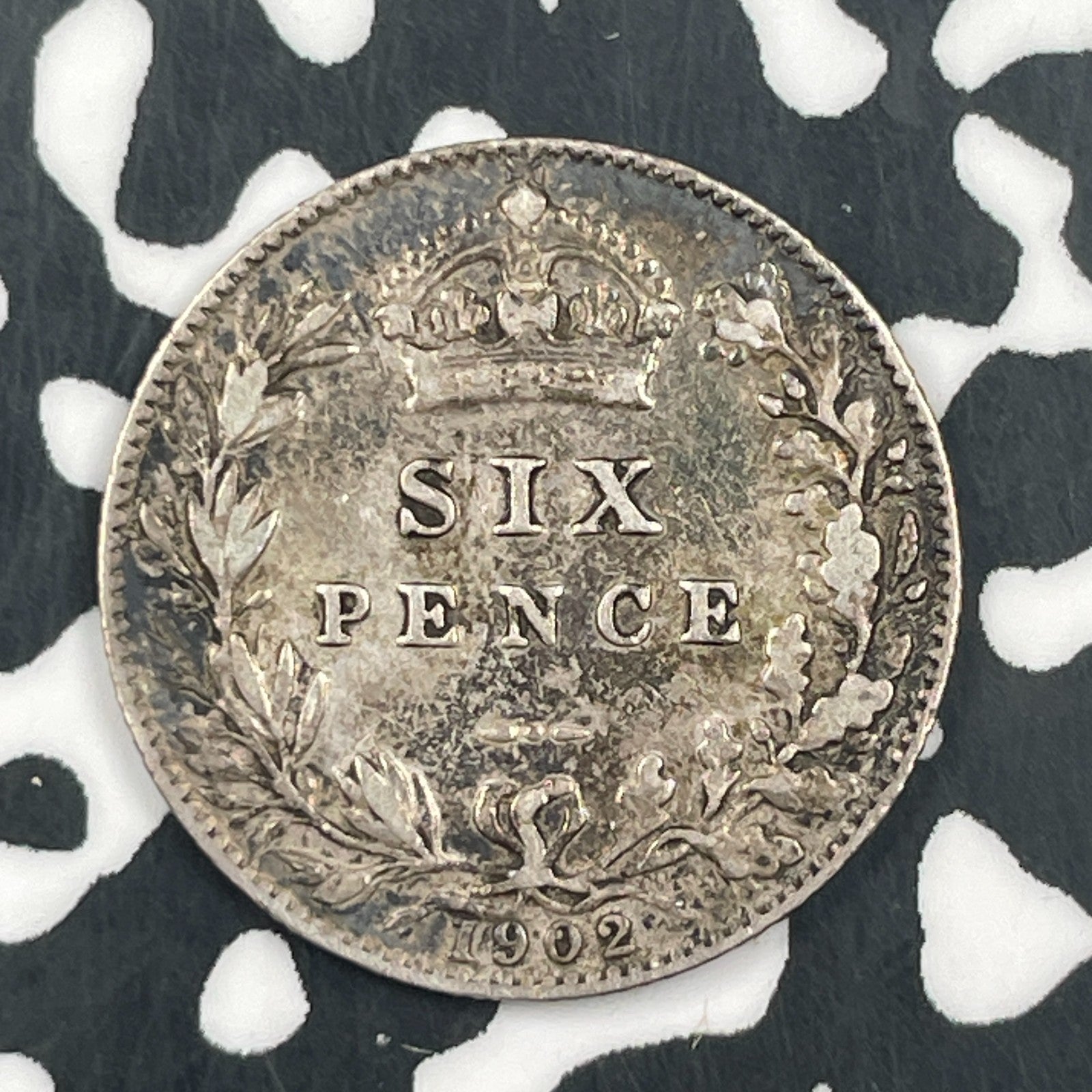 1902 Great Britain 6 Pence Sixpence Lot#F5706 Silver!