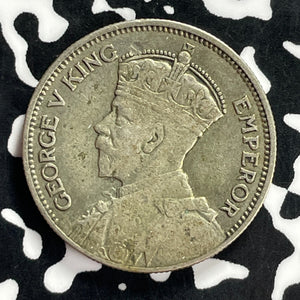 1933 New Zealand 1 Shilling Lot#T9657 Silver!