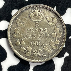 1903 Canada 5 Cents Lot#T9488 Silver!