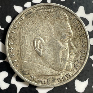 1936-A Germany 5 Mark Lot#E9354 Silver!