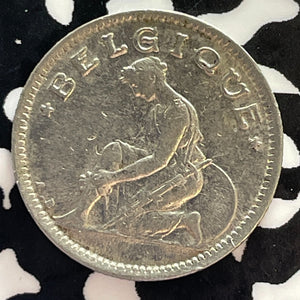 1933 Belgium 50 Centimes Lot#T3032 High Grade! Beautiful! KM#87