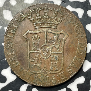 1845 Spain Catalonia 6 Quartos Lot#MK339