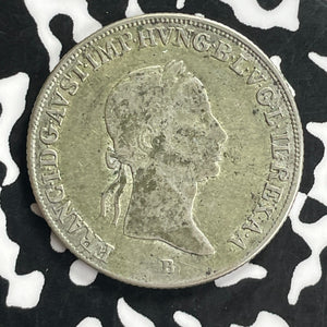 1834-B Hungary 20 Krajczar Lot#C0139 Silver!