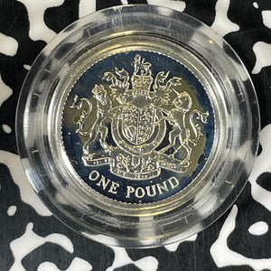 1983 Great Britain £1 Pound Lot#B2512 Silver! With Original Box
