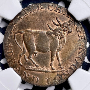 (1790s) G.B. Middlesex Pidcock's 1/2 Penny Conder Token NGC MS64BN Lot#G9809
