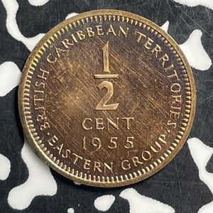 1955 Eastern Caribbean Territories 1/2 Cent Lot#C0581 Proof!
