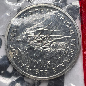 1976 Central African States Essai 50 Francs Lot#MK216 High Grade! Beautiful!