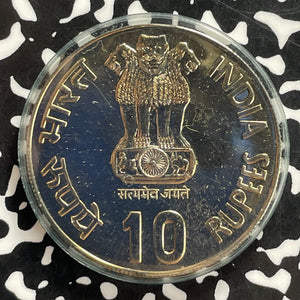 1982 India Asian Games 10 Rupees Lot#JM9872 Proof!