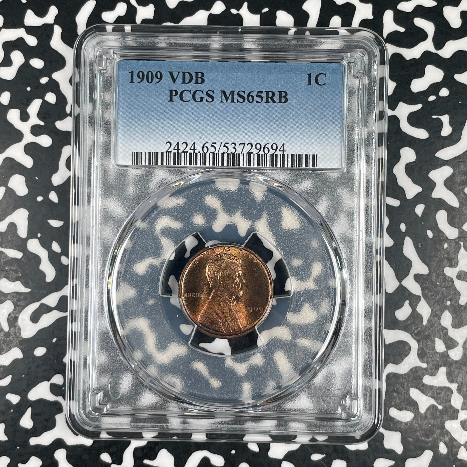 1909-VDB U.S. Lincoln Wheat Cent PCGS MS65RB Lot#G3732 Gem BU!