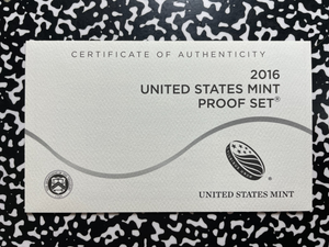 2016 U.S. Mint 13x Coin Proof Set Lot#B2712 With Case & C.O.A.