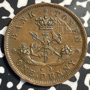 1857 Upper Canada 1 Penny Token Lot#E7987