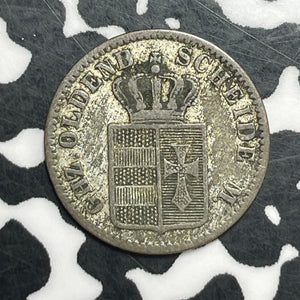 1858 Germany Oldenburg 1/2 Groschen Half Groschen Lot#T6468 Silver!