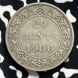 1900 Newfoundland 20 Cents Lot#T4571 Silver!