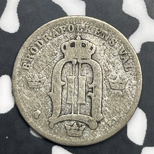 1902 Sweden 10 Ore Lot#C0909 Silver!