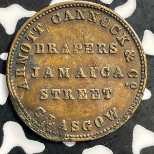 U/D Scotland Glasgow Arnott Cannock & CO. Unofficial Farthing Token Lot#E9987