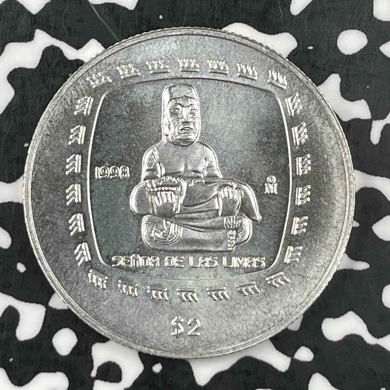 1998 Mexico Limas 2 Pesos Lot#JM1474 Silver! 1/2 Oz .999