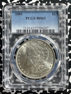 1881 U.S. $1 Morgan Dollar PCGS MS63 Lot#G563 Silver! Choice UNC!