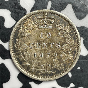 1870 Canada 10 Cents Lot#JM9512 Silver! Nice!
