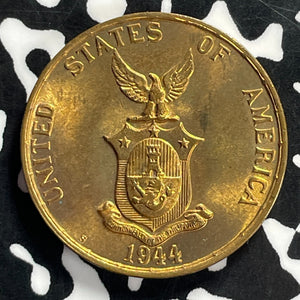 1944-S U.S. Philippines 1 Centavo Lot#T9500 High Grade! Beautiful!