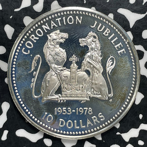 1978 Cook Islands Elizabeth II 25th $10 Dollars Proof & FDC Set Lot#B2808 Silver