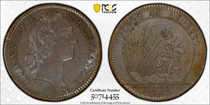 1754 France Louis XV Sunflower & Sun Jeton PCGS AU55 Lot#G9445 Feuardent-600