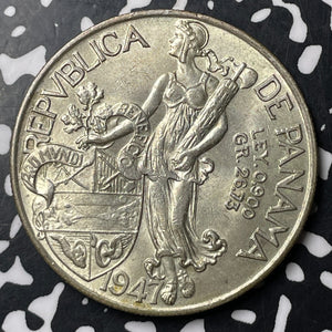 1947 Panama 1 Balboa Lot#MK147 Large Silver!