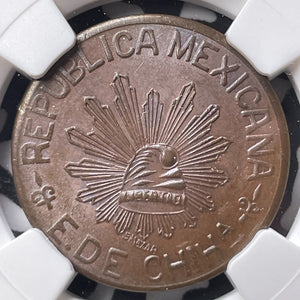 1915 Mexico Chihuahua 5 Centavos NGC MS63BN Lot#G9047 Choice UNC!